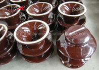 Professional High Voltage Ceramic Insulators Brown / Grey Color Porcelain C-120