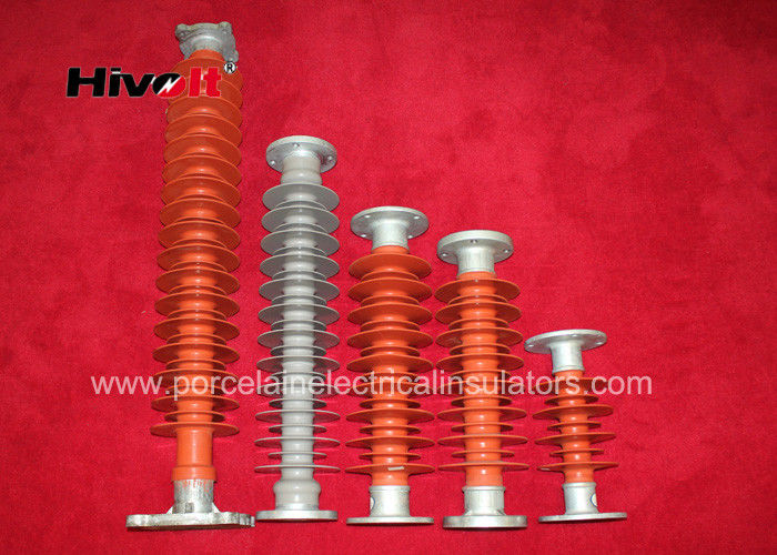 35kV ~ 66 KV Station Post Insulators / Solid Core Post Insulators Red Color