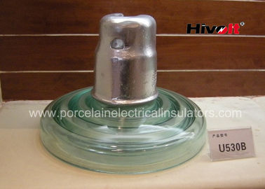 Zinc Sleeve Available Toughened Glass Insulator With Ball / Socket Connect Way