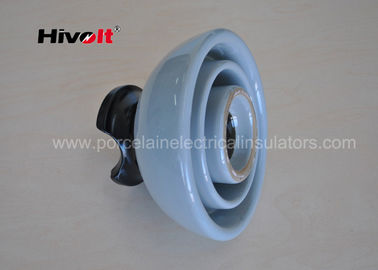 55-5 Grey Color High Voltage Ceramic Insulators With Porcelain Thread