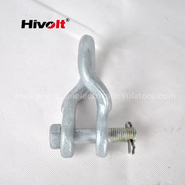 Forged Steel Twisted Shackle Transmission Line Hardware UN-120 With Mechanical Failing Load 120kN