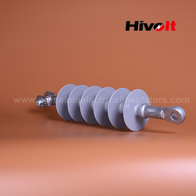 Dead End 25kv Silicone Rubber Composite Insulator With Tongue And Clevis Connection Hardware