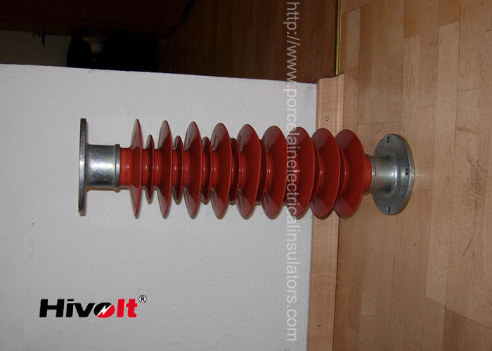 Red Color Polymer Post Insulator , 46kv Post Insulator For Switch Gear Parts