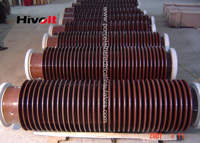 132KV Oil Type Transformers Hollow Core Insulator Without Flange 4700mm Creepage Distance