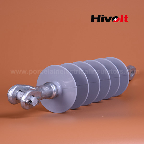 Dead End 25kv Silicone Rubber Composite Insulator With Tongue And Clevis Connection Hardware