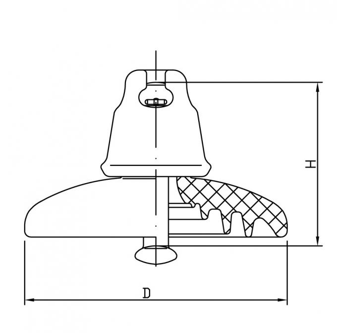 ANSI 528 Disc Suspension Insulator For Distribution Power Lines 110KV