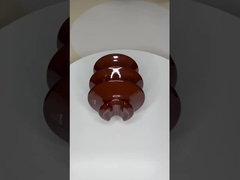 Professional High Voltage Ceramic Insulators Brown / Grey Color Porcelain C-120